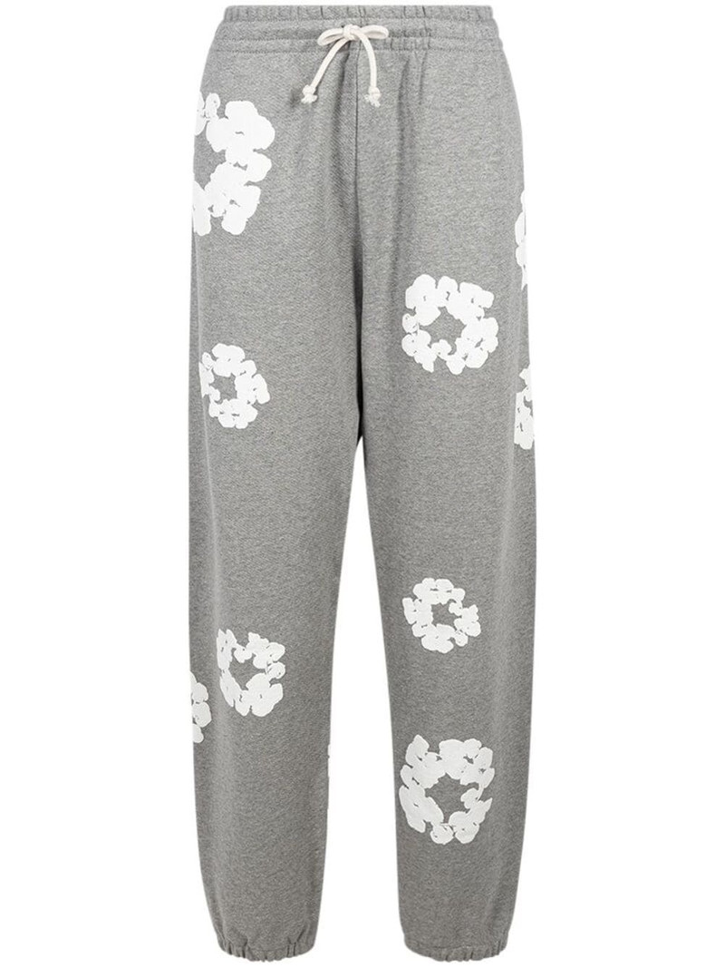 drawstring "Cotton Wreath" track pants 1