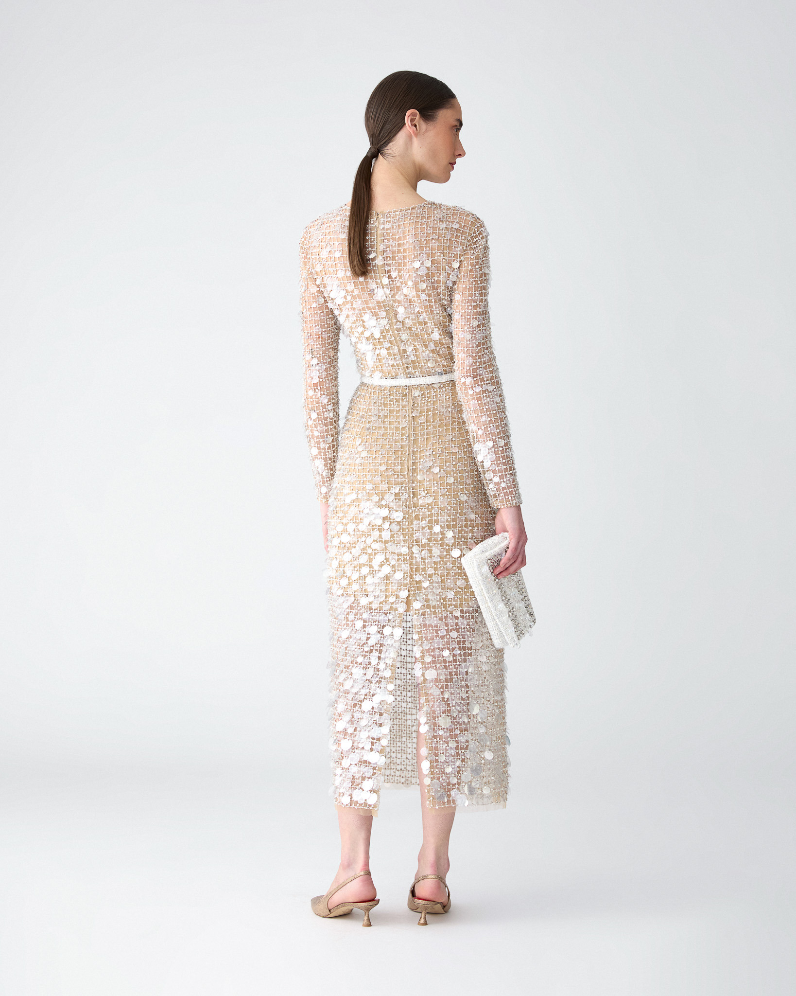 Crystal-Embroidered Midi Dress - 3