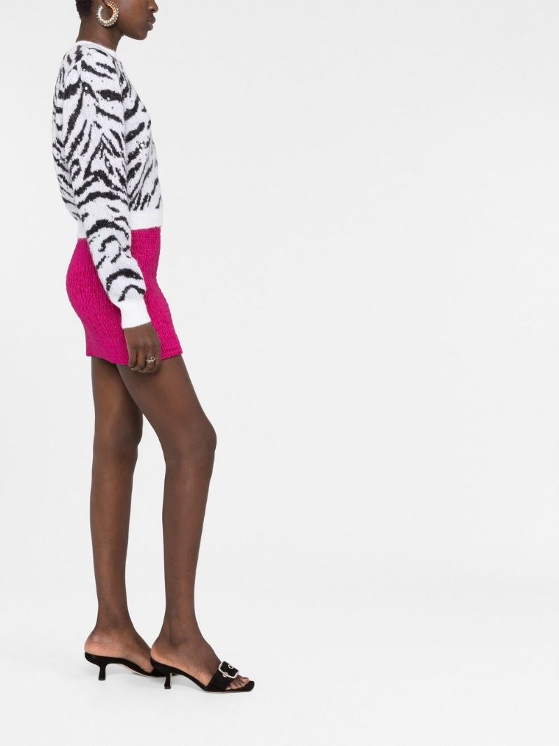 zebra intarsia knitted sweater - 12