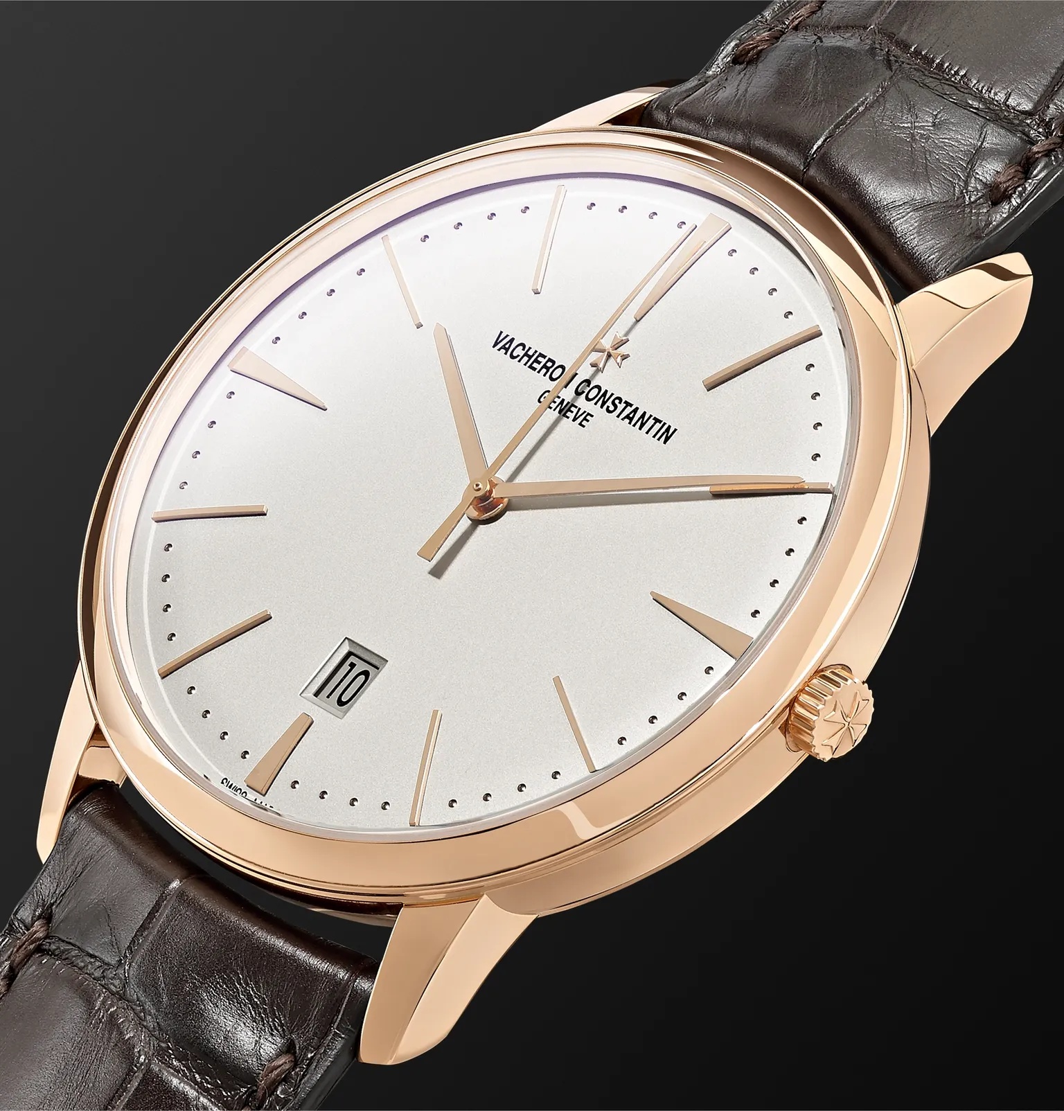 Patrimony Automatic 40mm 18-Karat Pink Gold and Alligator Watch, Ref. No. 85180/000R-9248 - 4