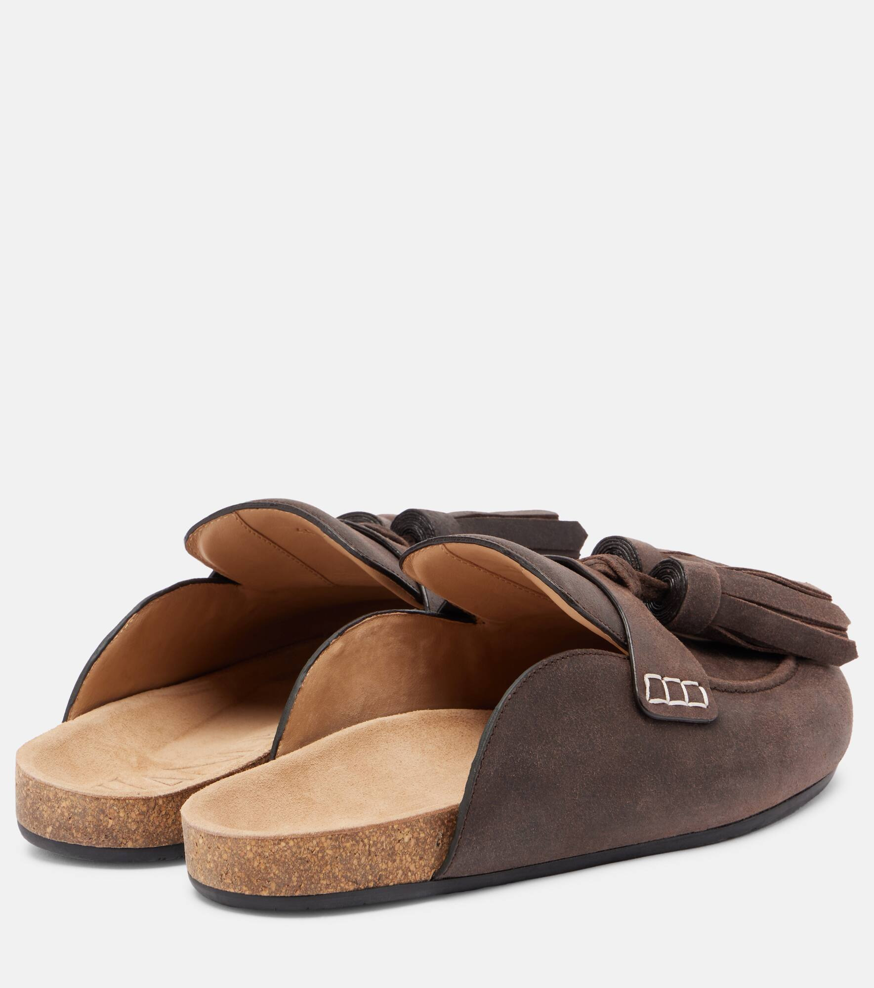 Tassel suede mules - 2
