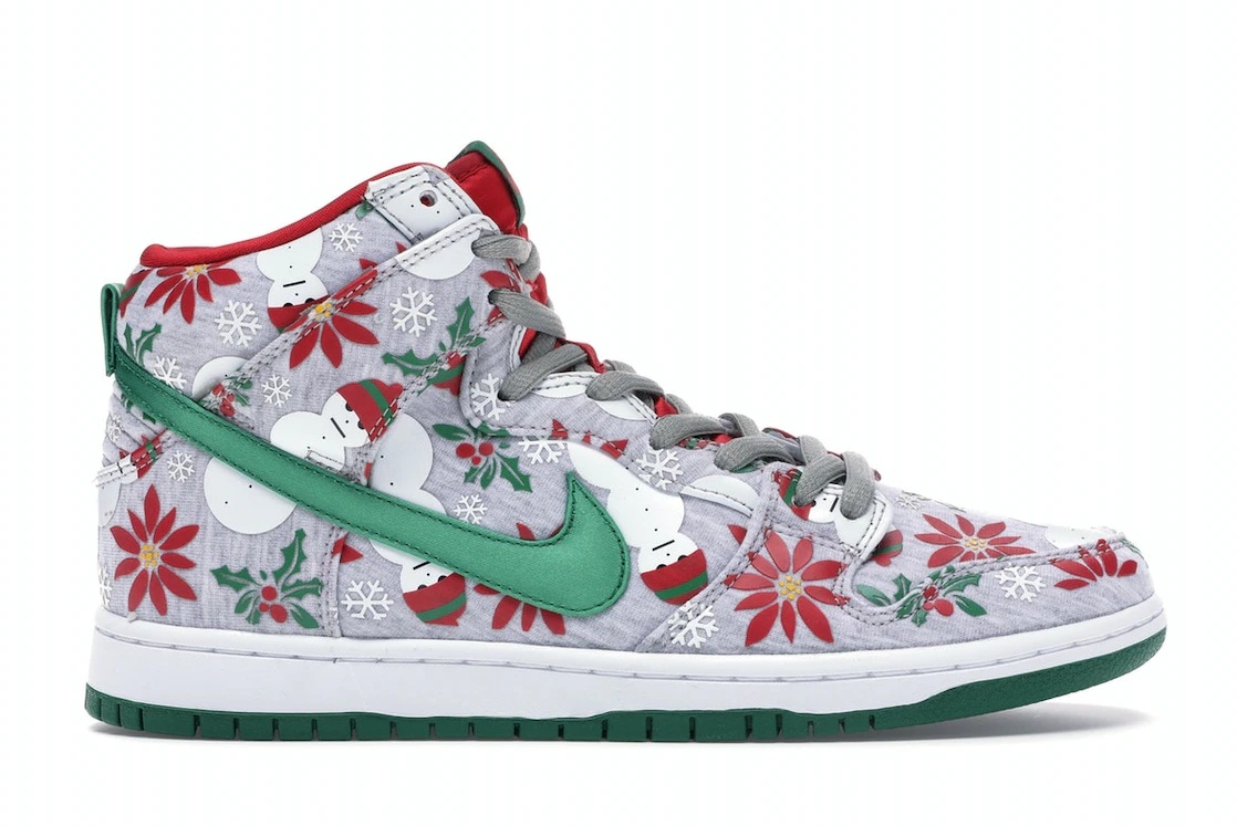 Nike SB Dunk High Concepts Ugly Christmas Sweater Grey - 1