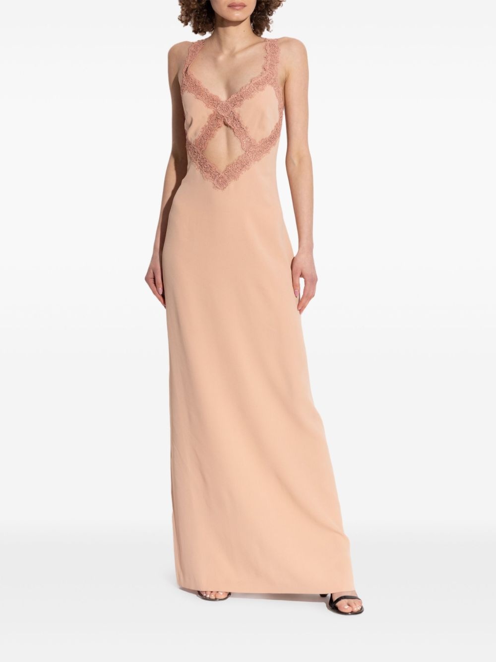 lace-trim dress - 3