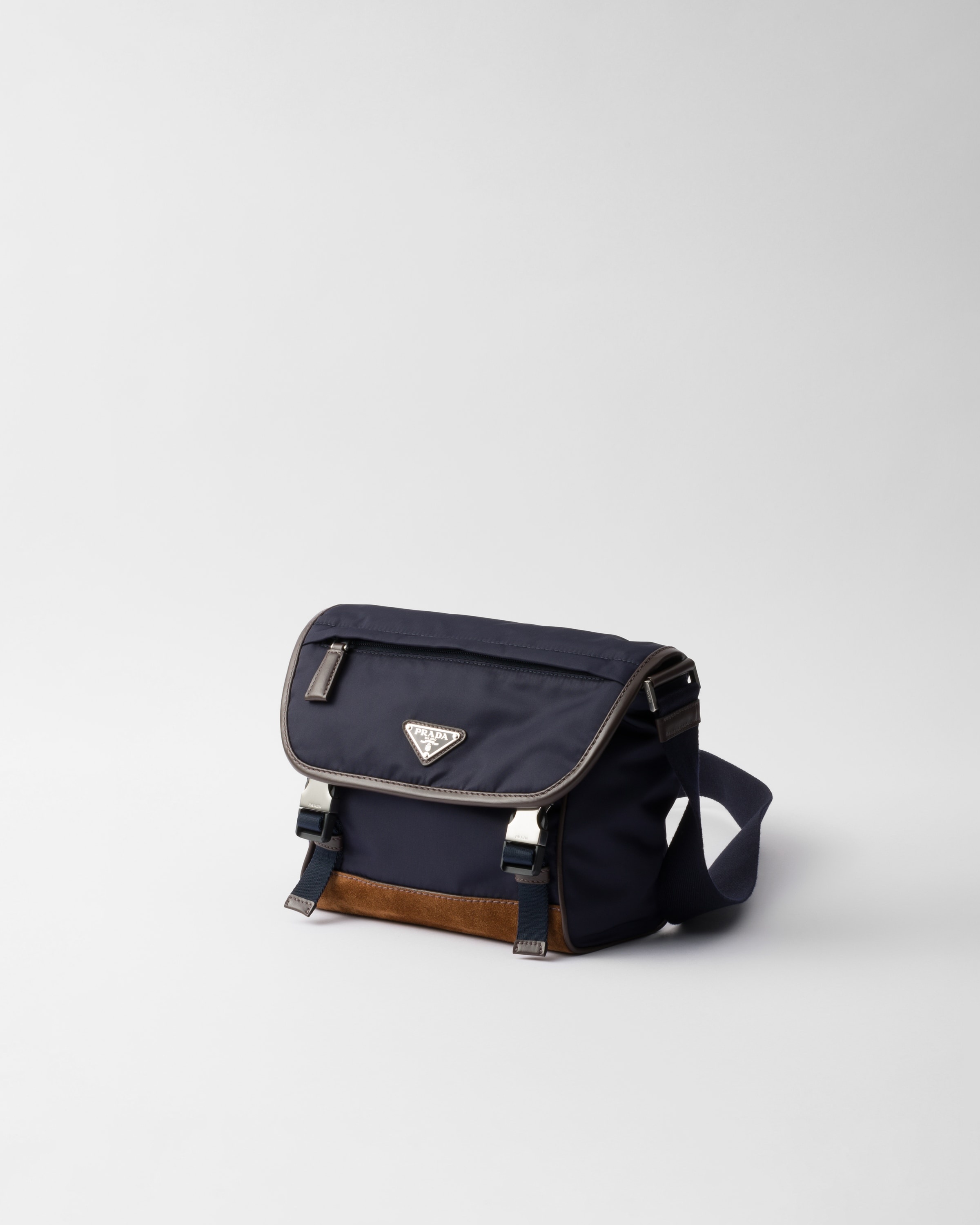 Small Re-Nylon and leather shoulder bag - 3