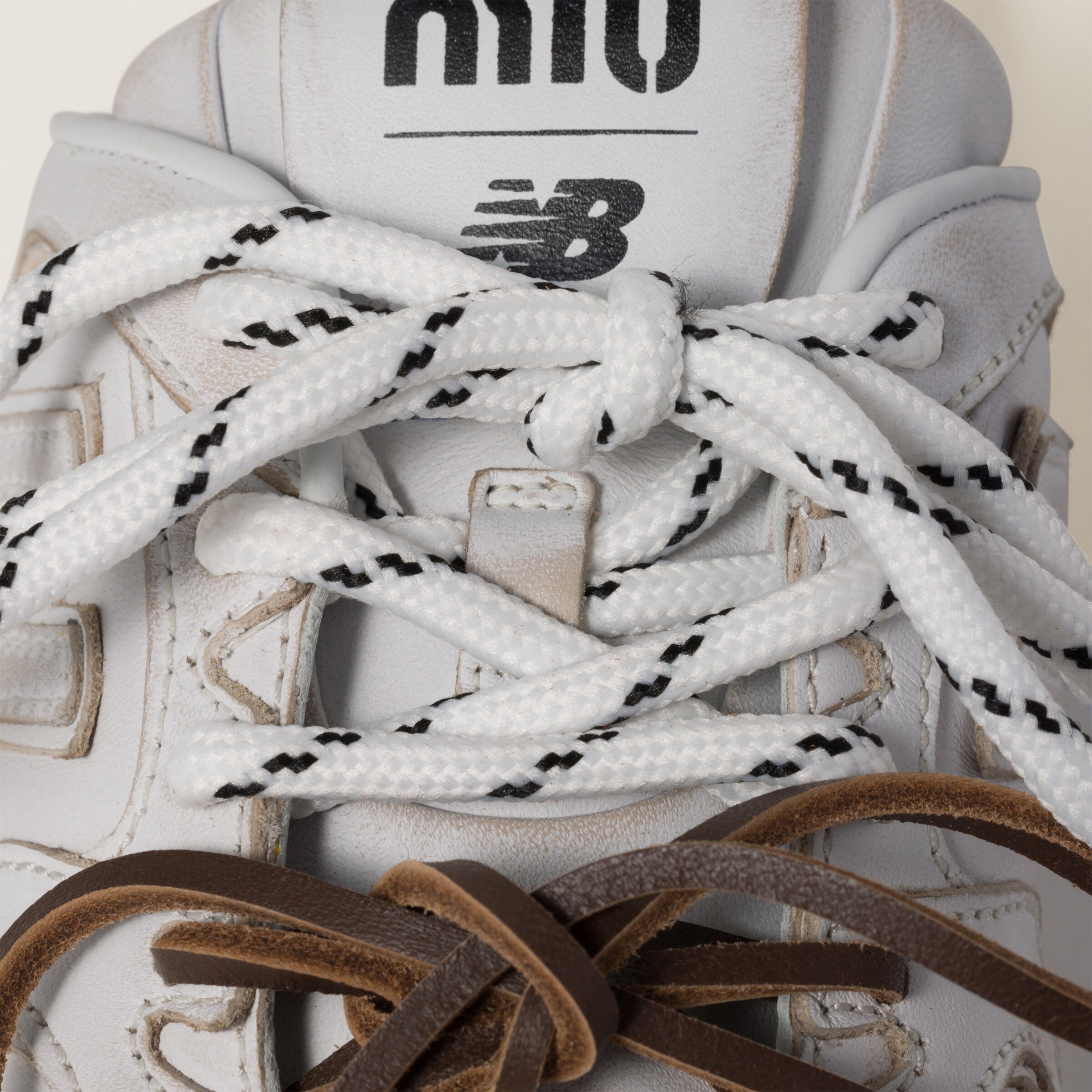 New Balance x Miu Miu bleached leather mules - 4
