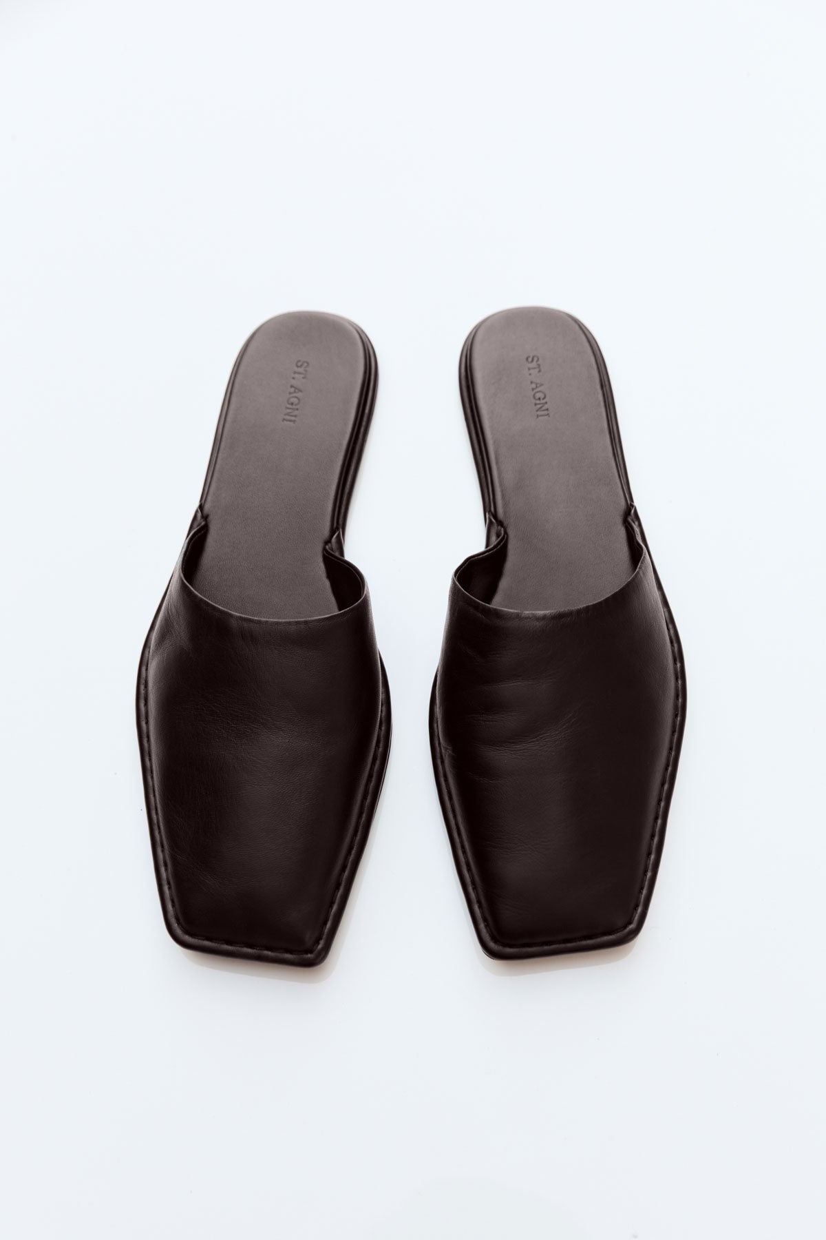 Soft Square Toe Flat - Chocolate - 5