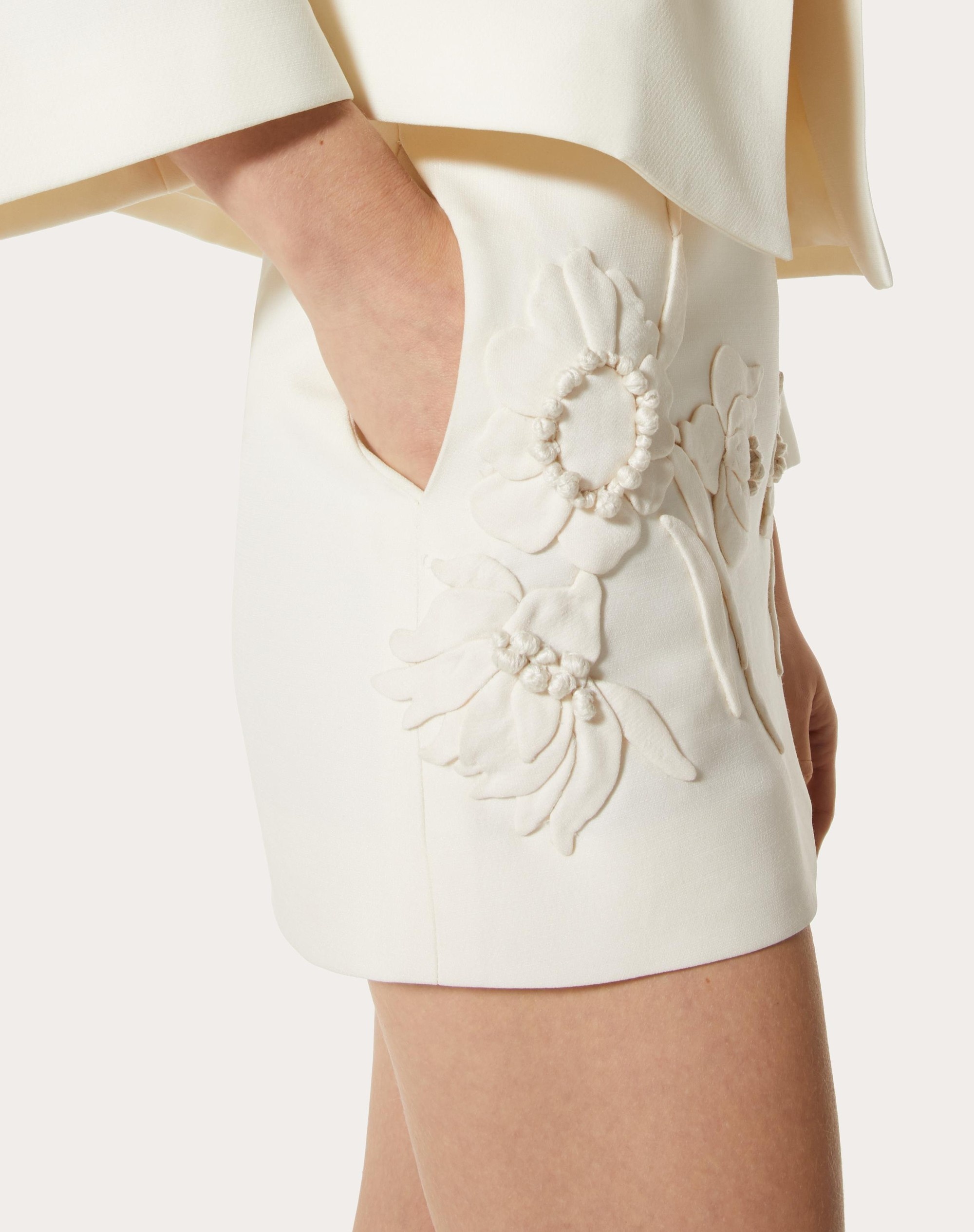 EMBROIDERED CREPE COUTURE MINISKIRT - 5