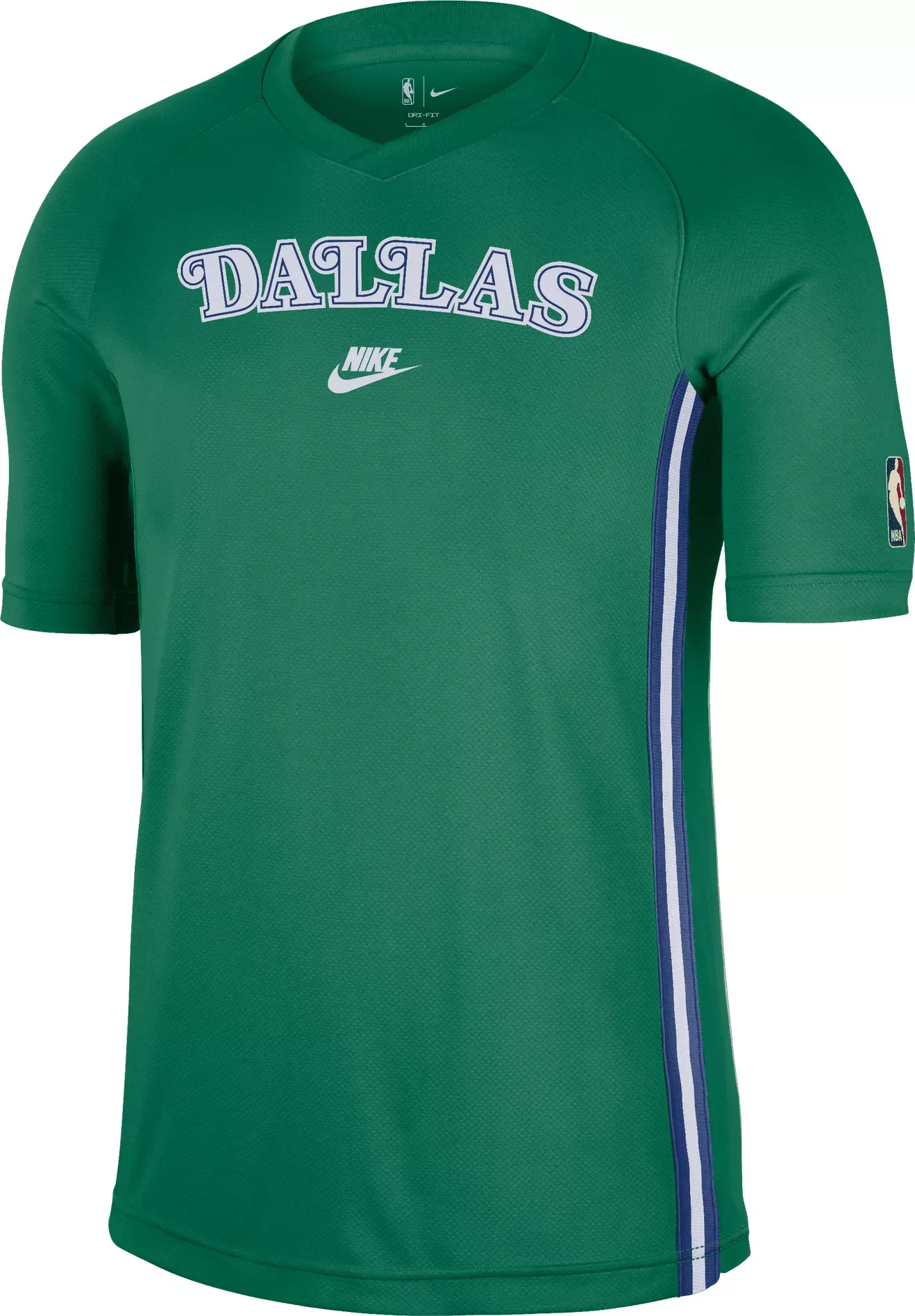 Nike Adult Dallas Mavericks Hardwood Classics Green Pregame T-Shirt - 1