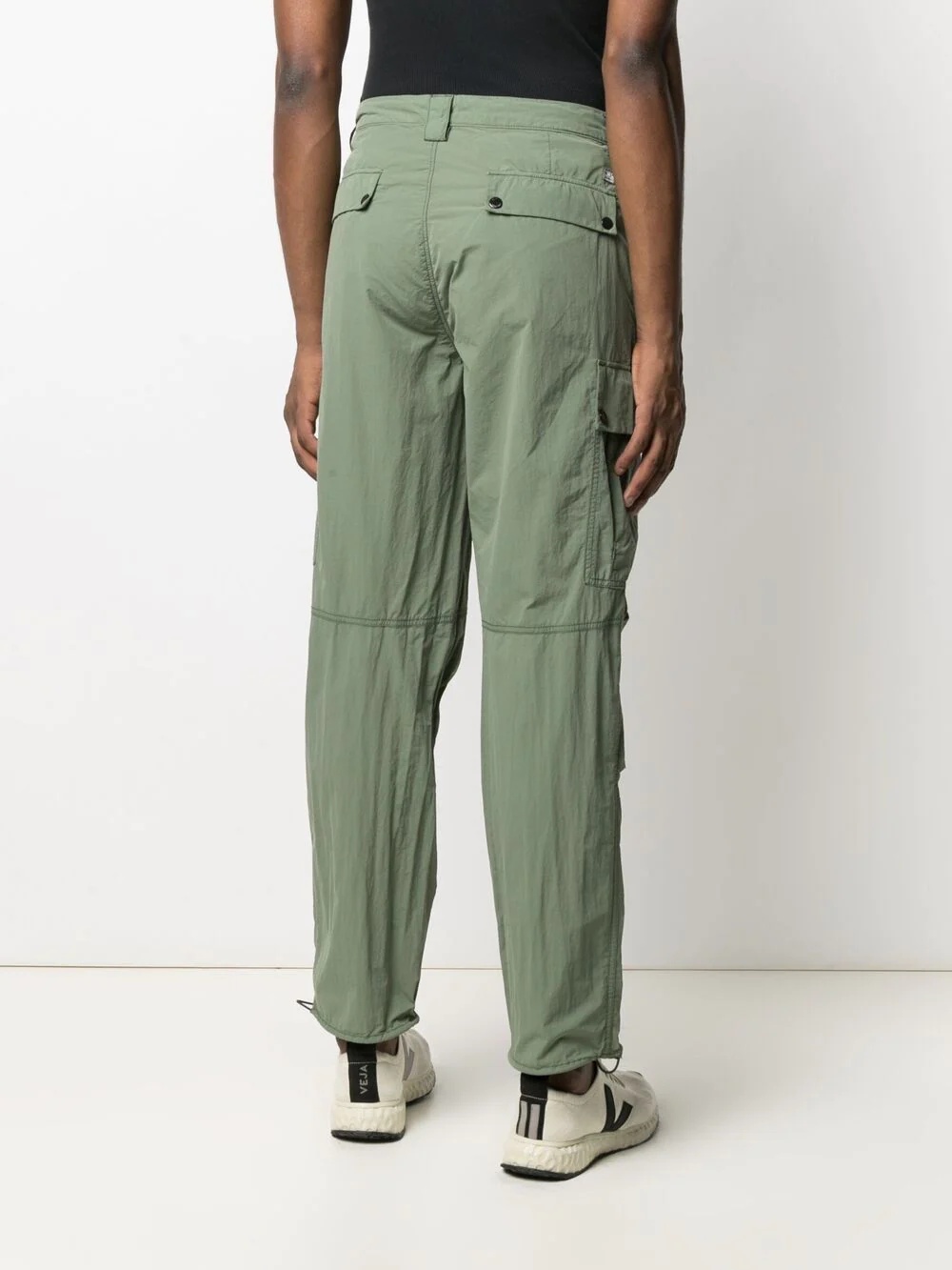 logo-patch cargo trousers - 4