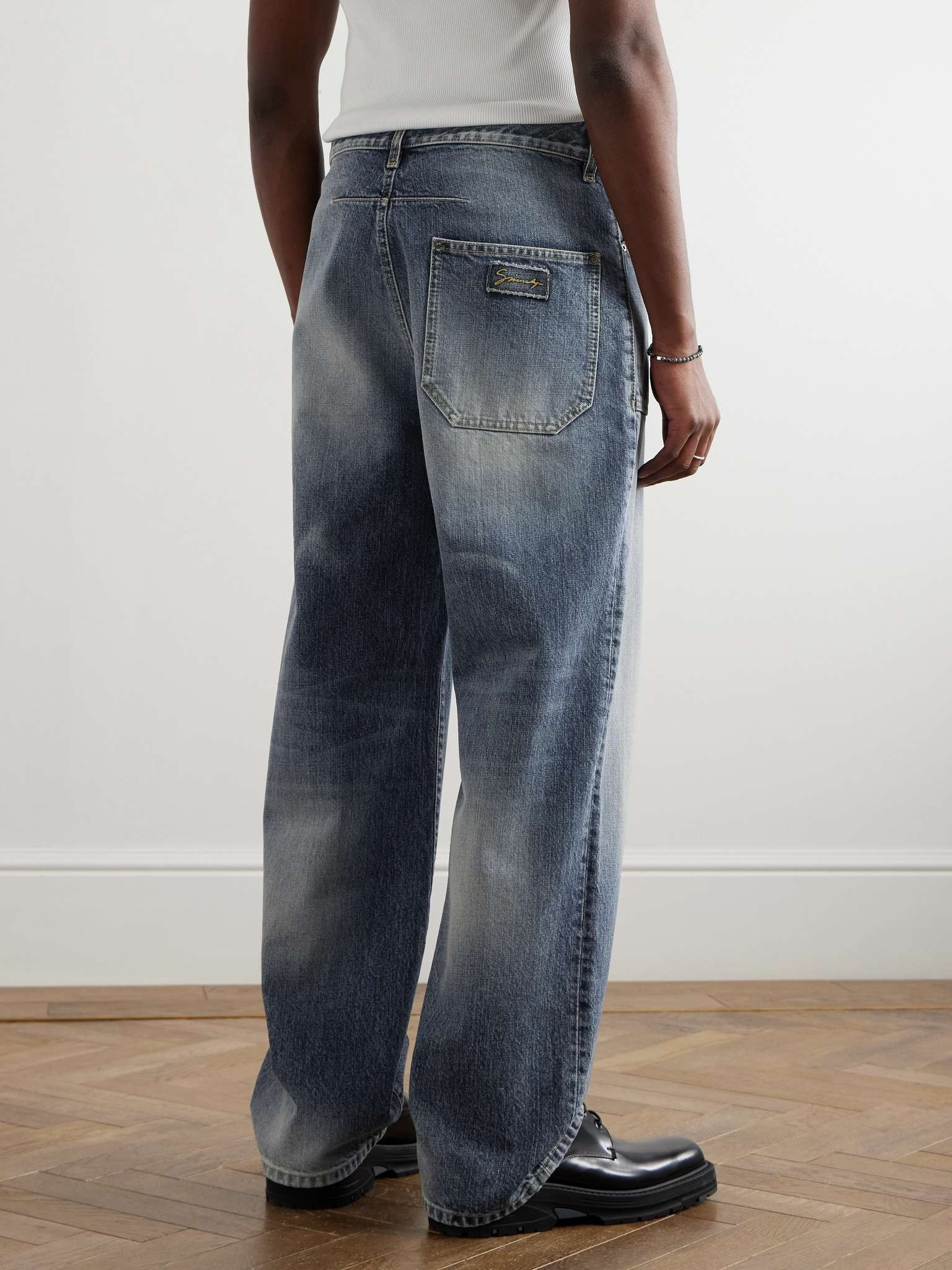 Straight-Leg Logo-Embroidered Jeans - 4