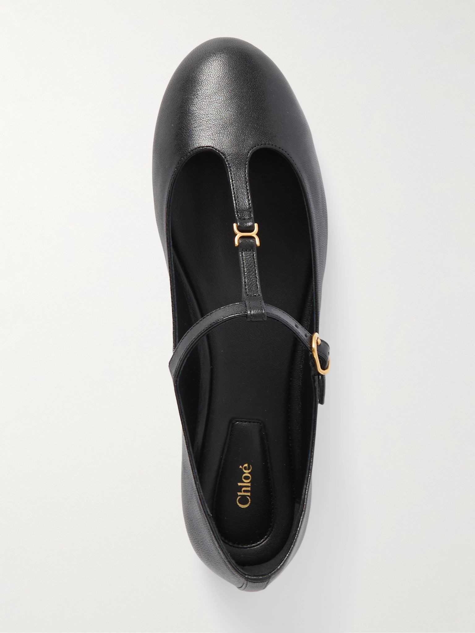 Marcie embellished leather ballet flats Black - 5