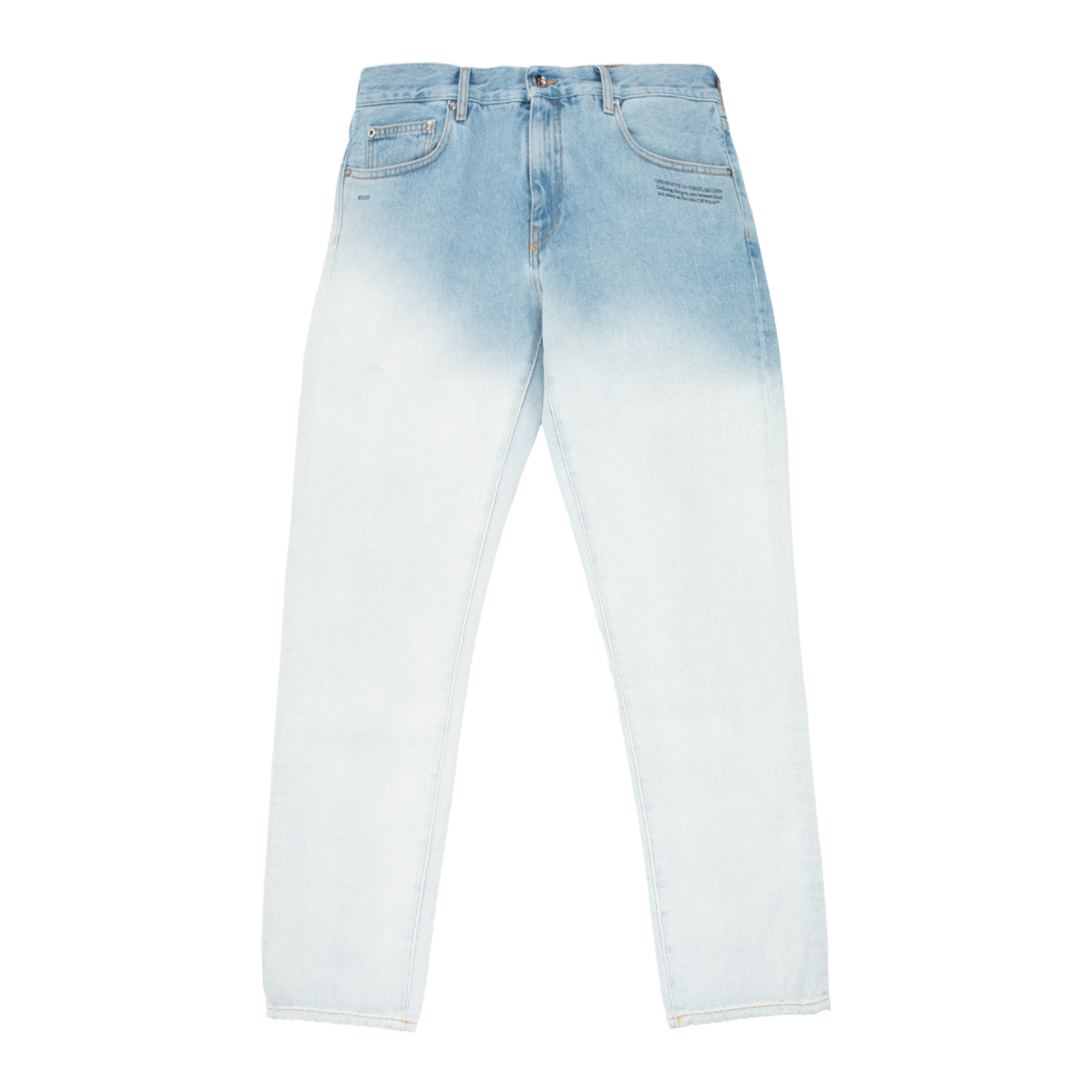 OFF-WHITE CROP SKINNY JEANS BLUE - 1