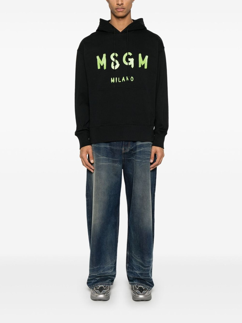 MSGM logo-print hoodie outlook