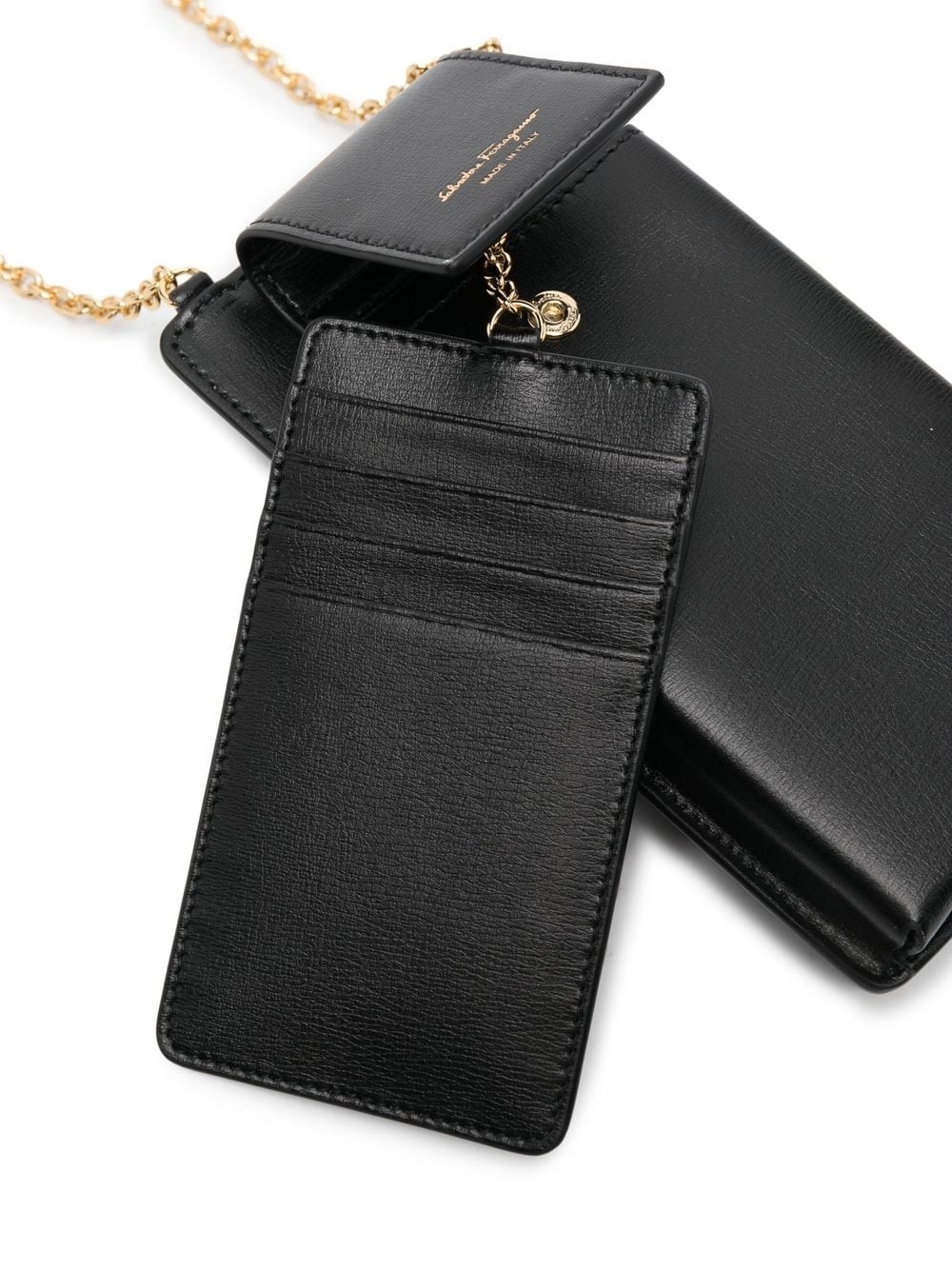 logo-print leather phone case - 2