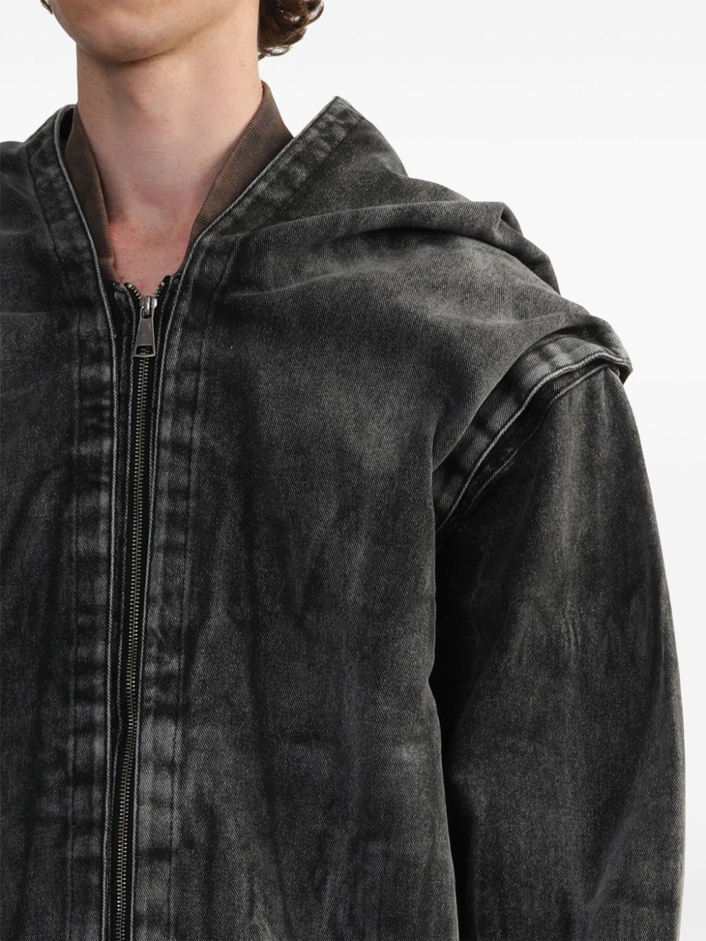 denim hooded jacket - 5