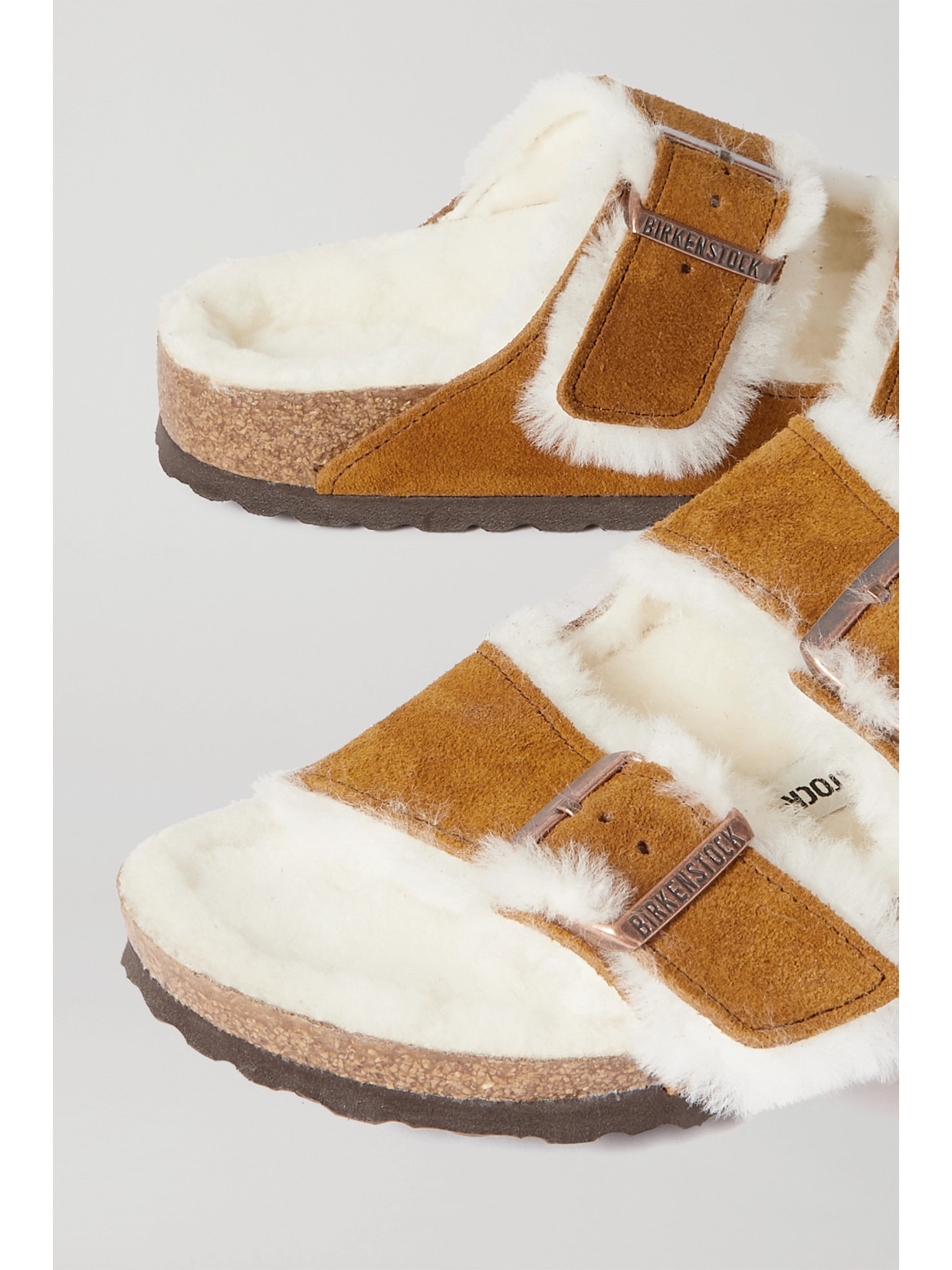 Arizona Shearling-lined Suede Sandals - 4