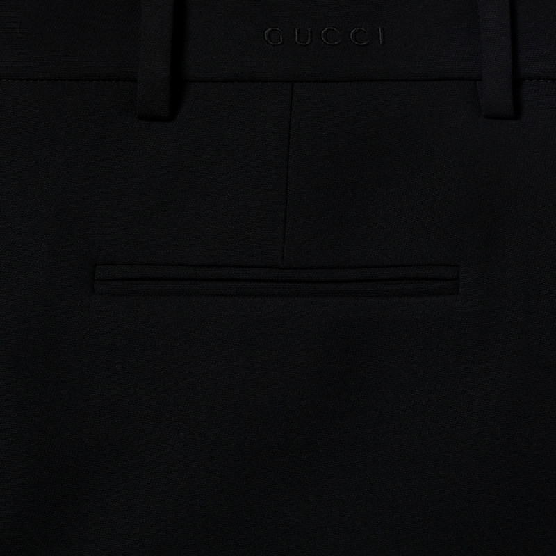 Wool silk shorts with embroidery 6