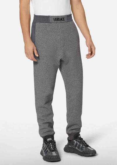 VERSACE La Greca Embroidered Sweatpants outlook