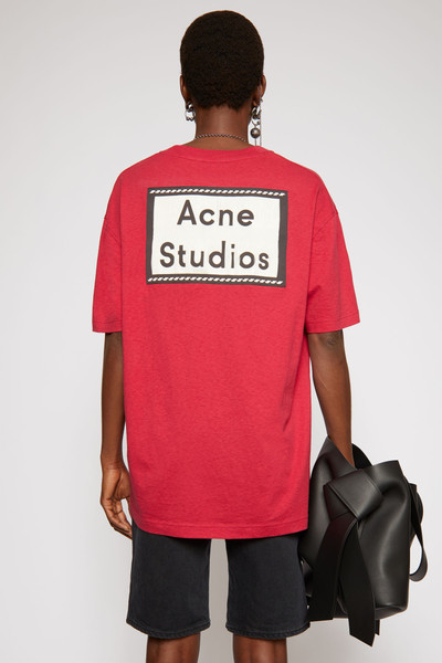 Acne Studios Logo-label t-shirt fuchsia pink outlook