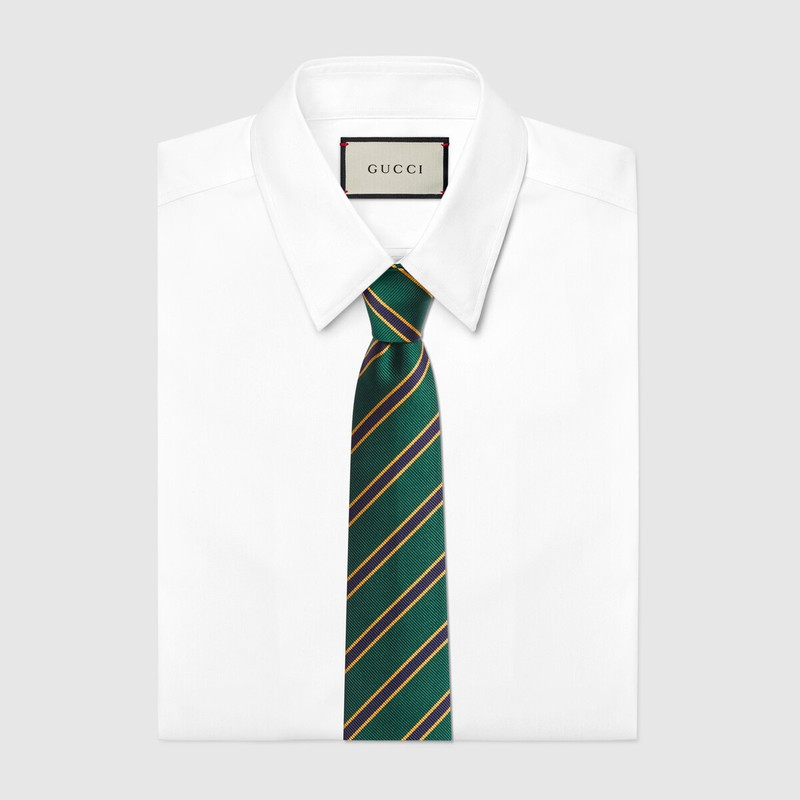 GUCCI Striped silk tie outlook