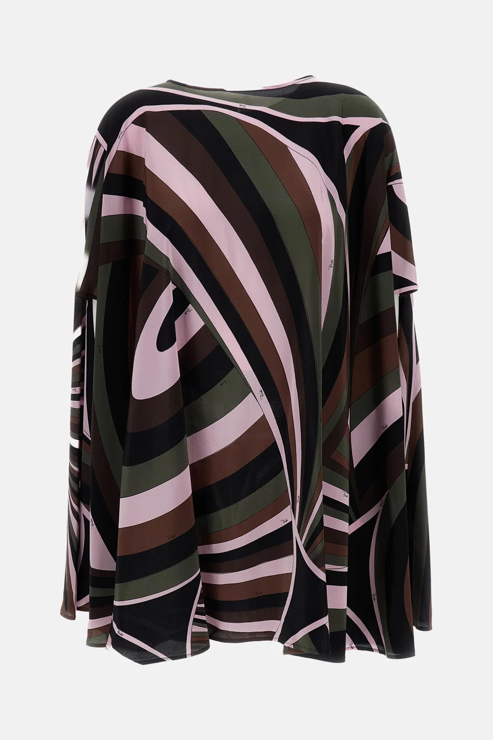 SHORT CREPE DE CHINE CAFTAN - 1