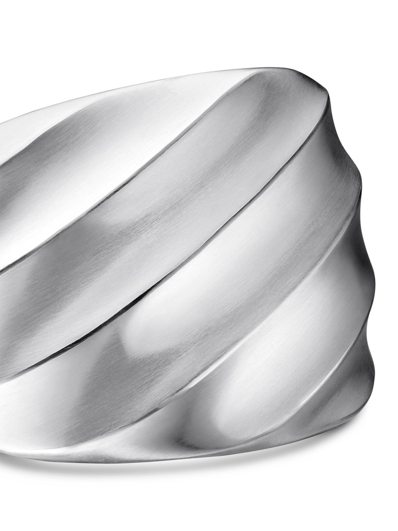 Women's Cable Edge Saddle Ring in Sterling Silver, 18.8mm - Sterling Silver 5