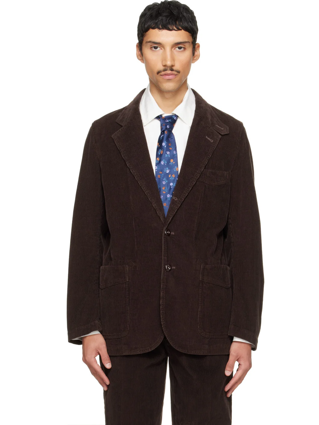 Brown Cotton Corduroy Games Mk. I Blazer - 1