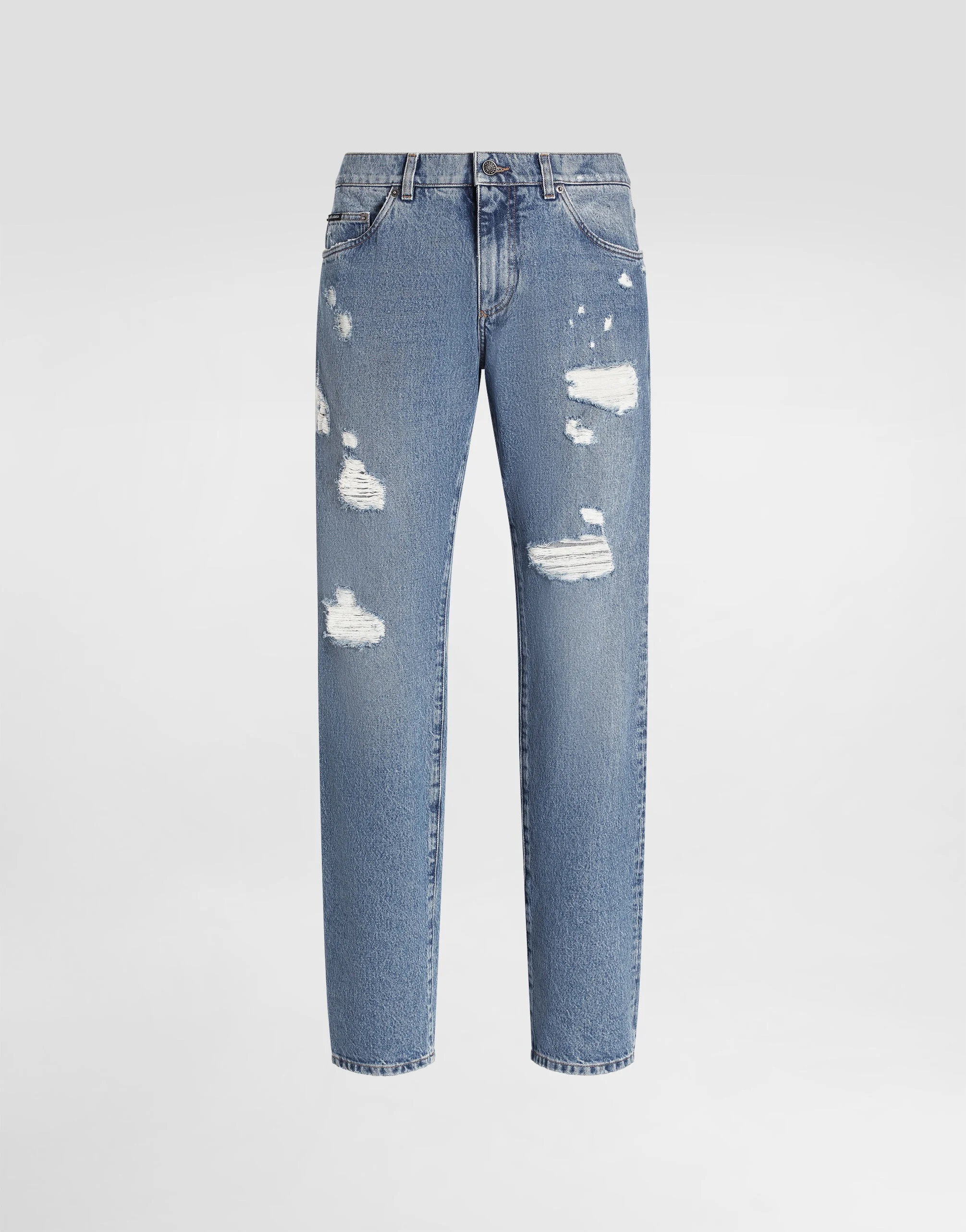 Classic cotton jeans with tag - 1