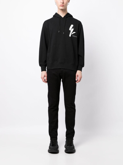 Yohji Yamamoto x New Era logo-print cotton hoodie outlook
