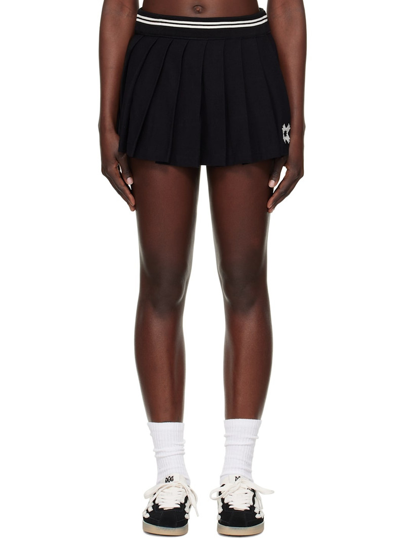 Black MA Quad Pleated Miniskirt 1