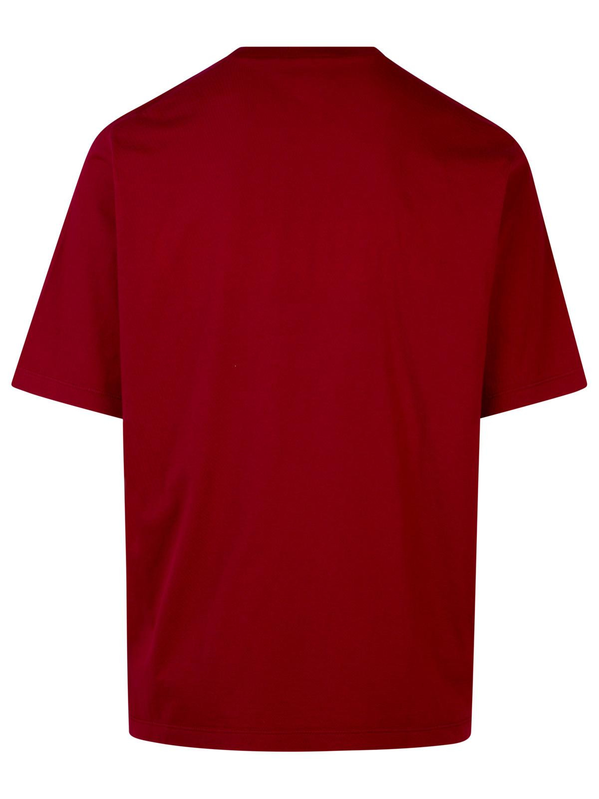 Dsquared2 Burgundy Cotton T-Shirt Men - 3