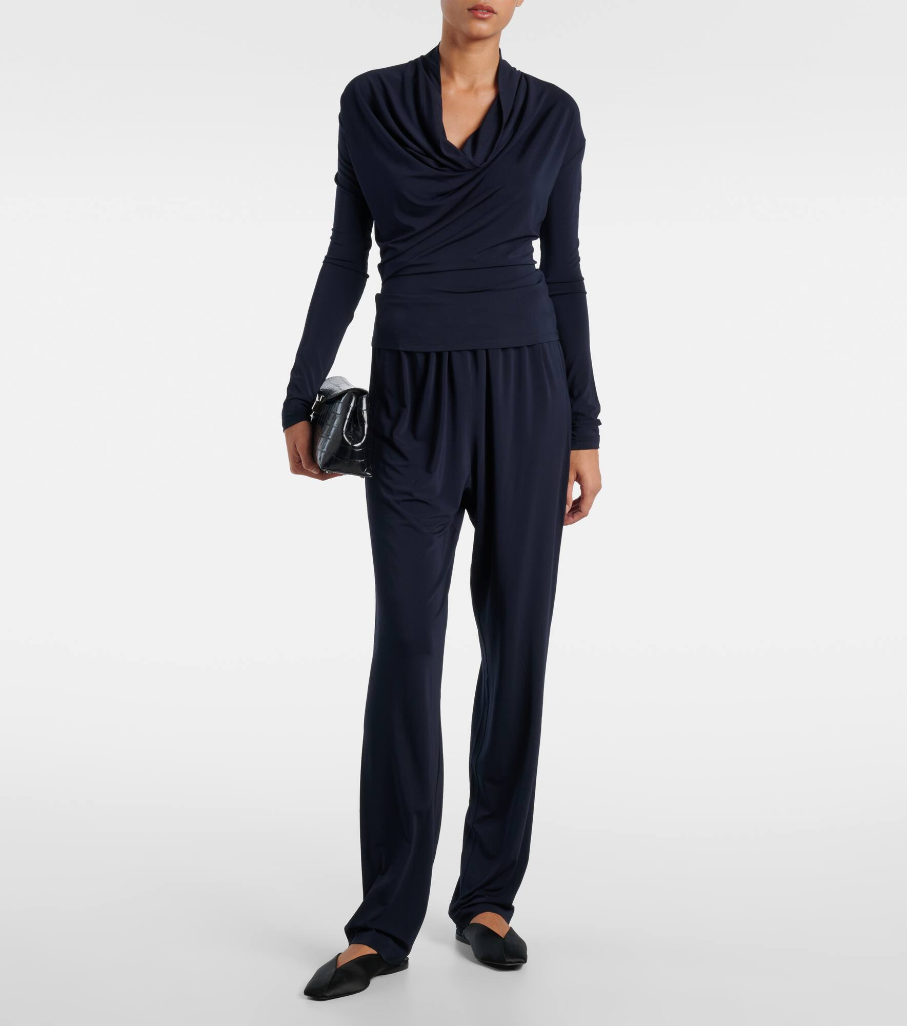 Fina draped jersey top - 2