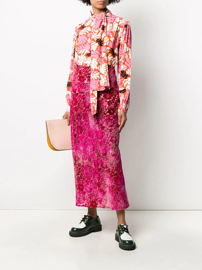 Marni tropical print pussy bow shirt outlook