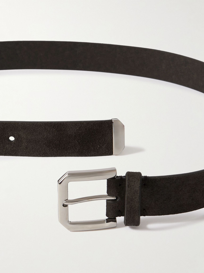 Brunello Cucinelli 3cm Suede Belt Brown outlook