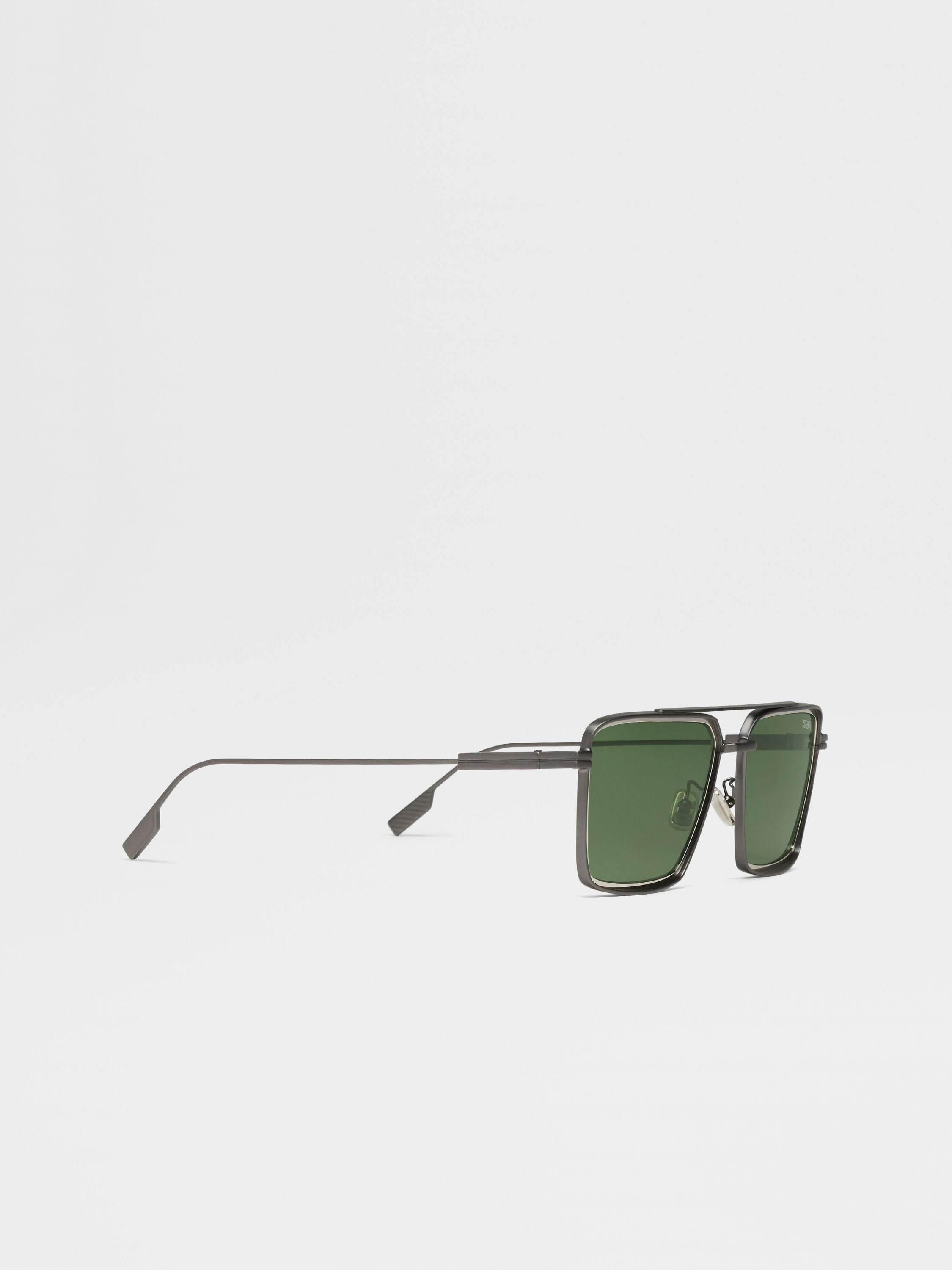 SATIN GUNMETAL METAL SUNGLASSES - 3
