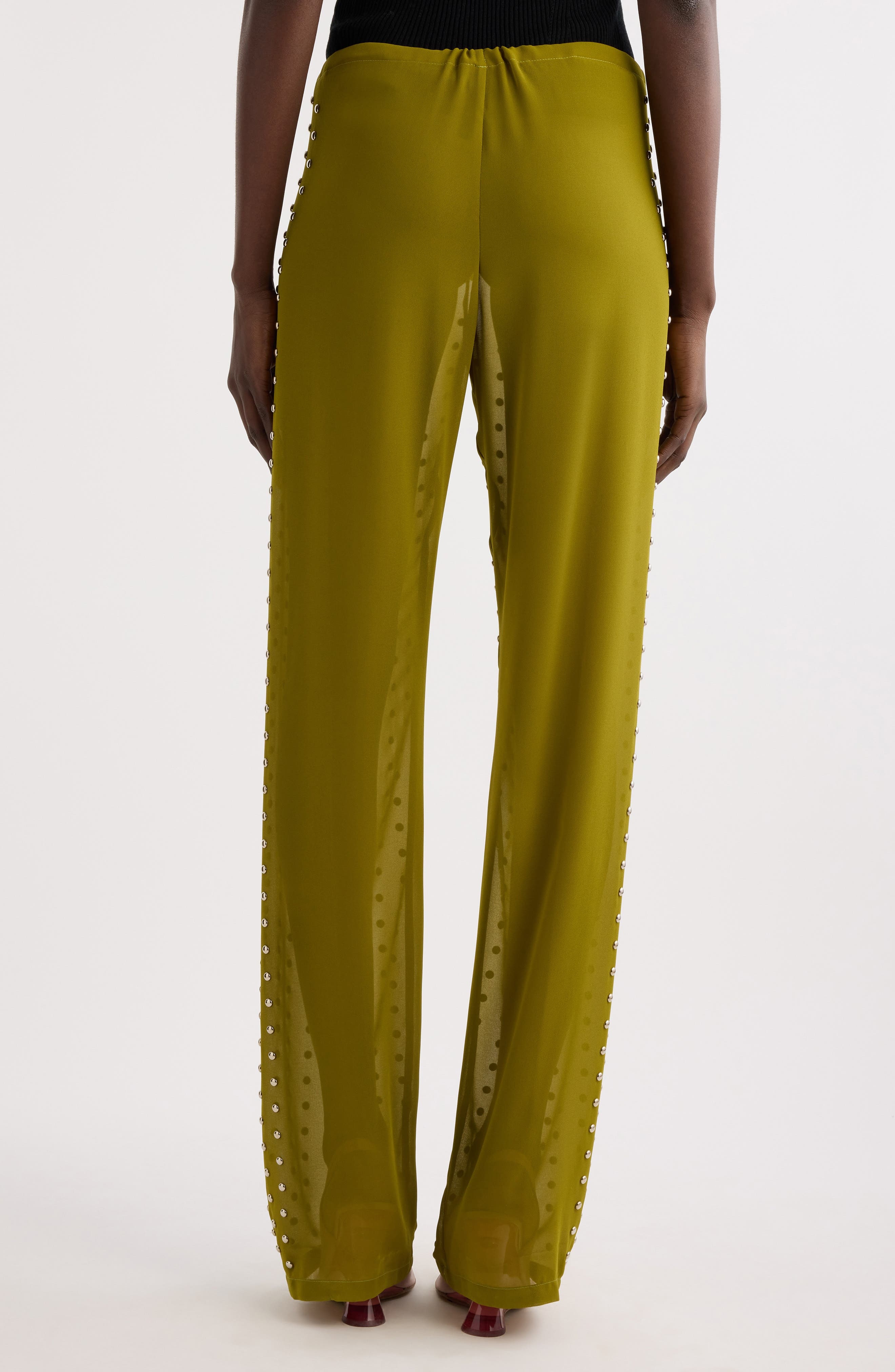 Dries Van Noten Dries Van Noten Studded Sheer Drawstring Pants in