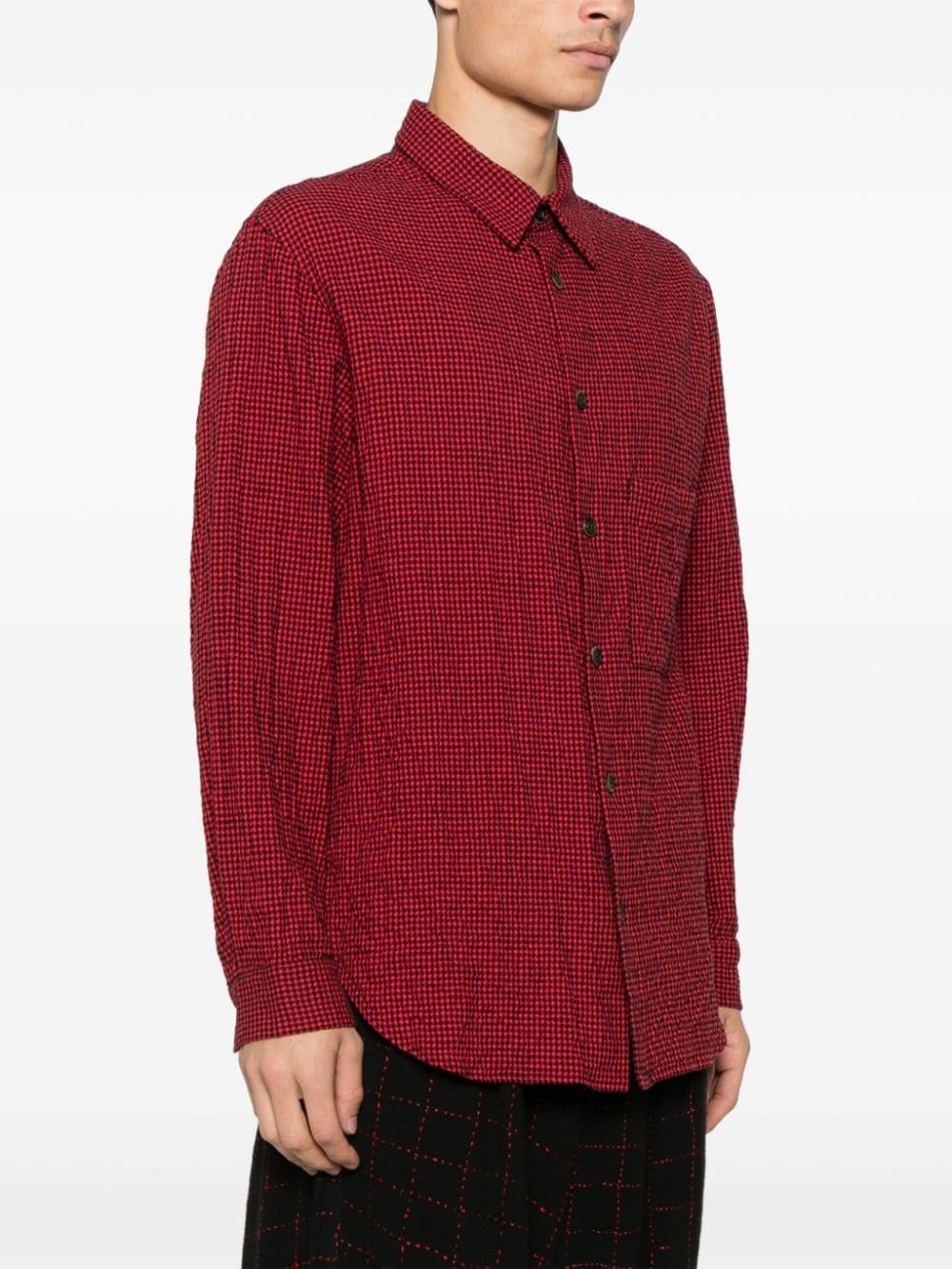 dogtooth-pattern shirt - 3