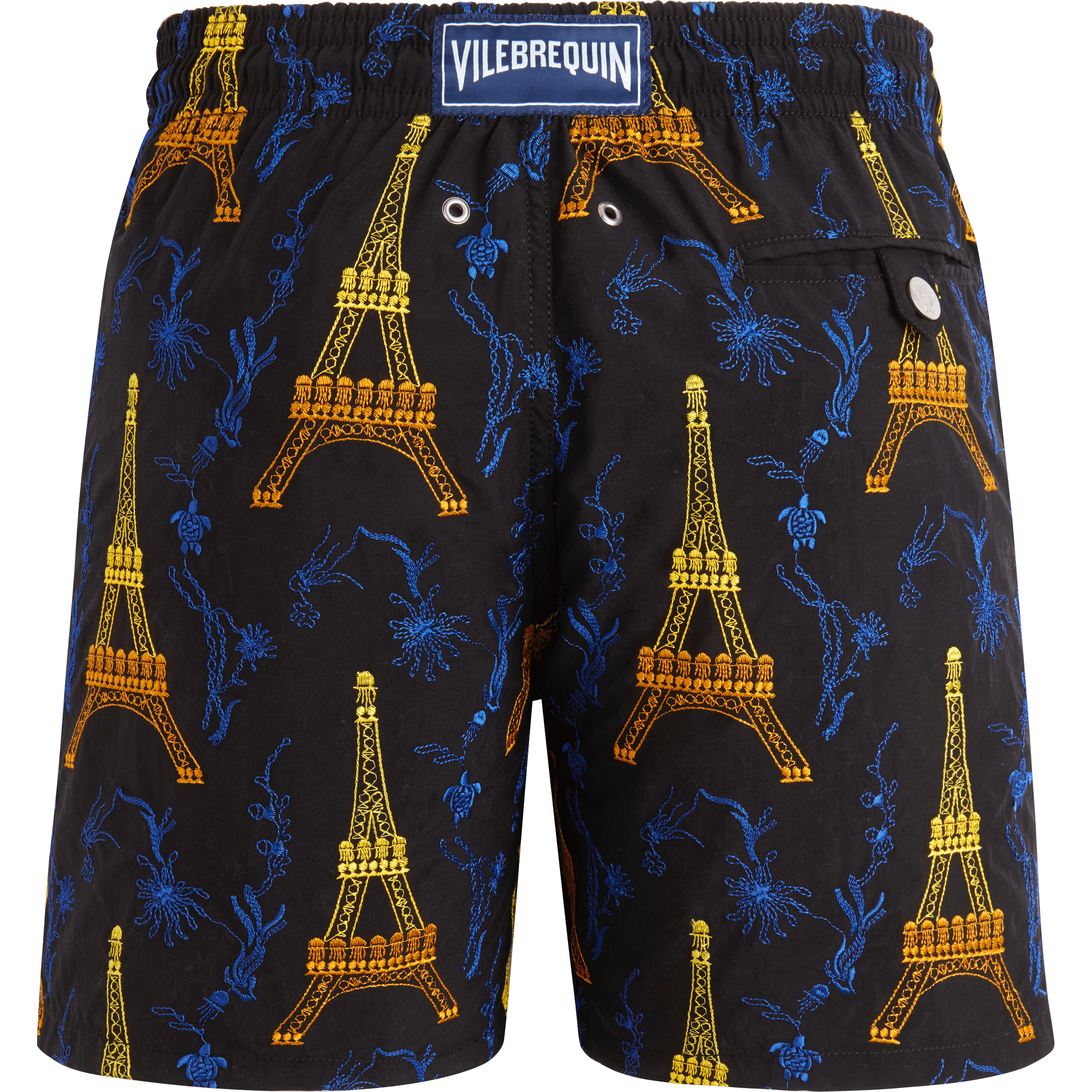 Men Swim Trunks Embroidered Poulpe Eiffel - Limited Edition - 2