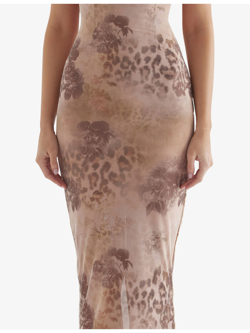 Aiza floral-print stretch-mesh maxi dress 5