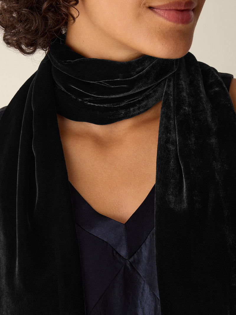 Velvet Double Tie Scarf 4