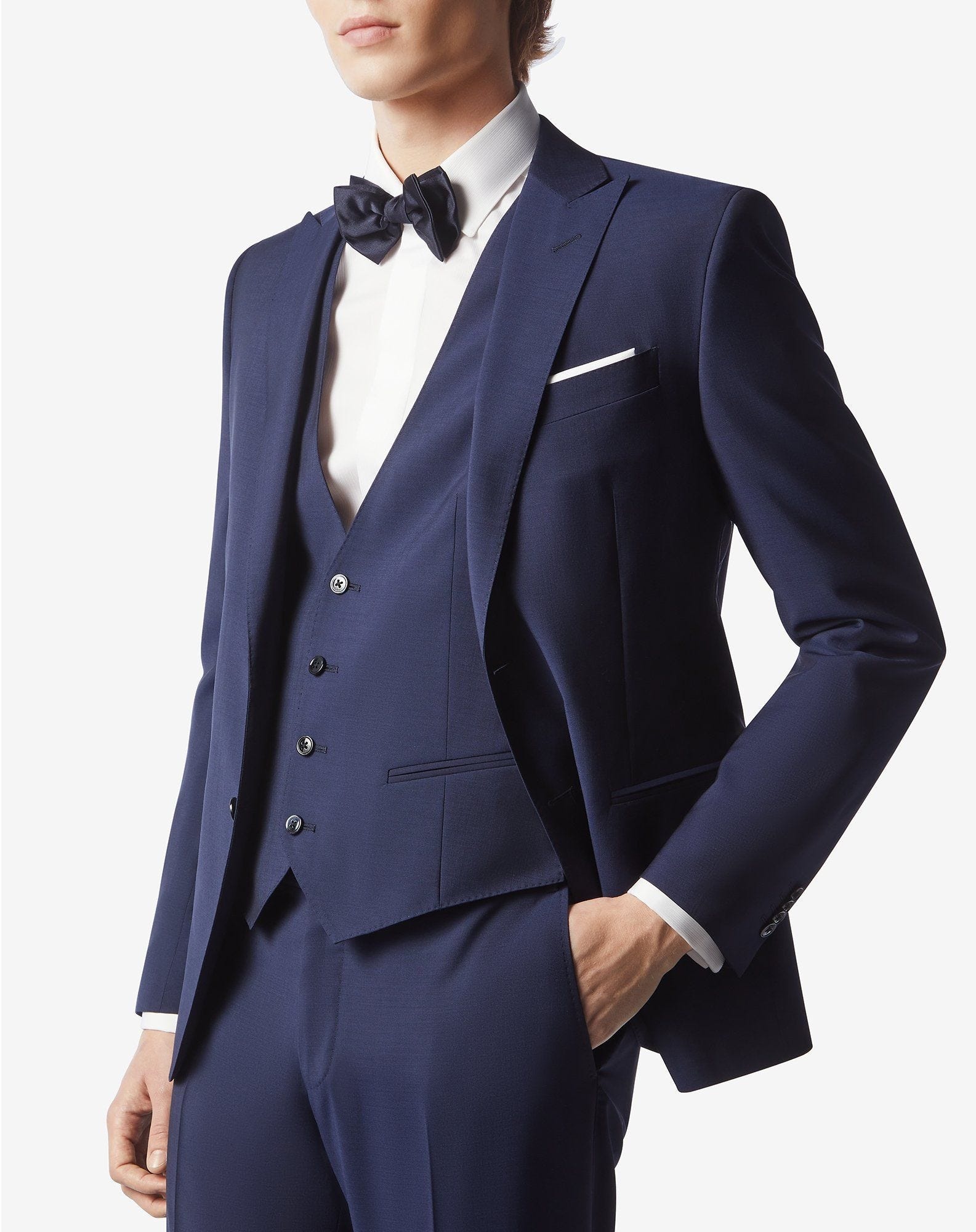 Blue wool and mohair tuxedo - 5