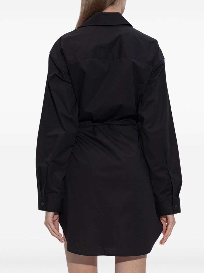 D-Delphos-S1 wrap logo-embroidery dress 4