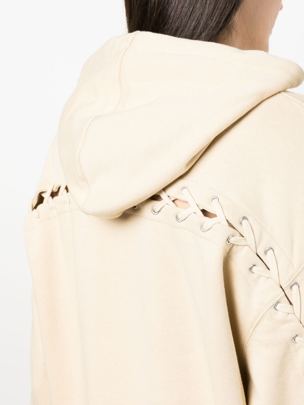 lace-up hoodie - 5