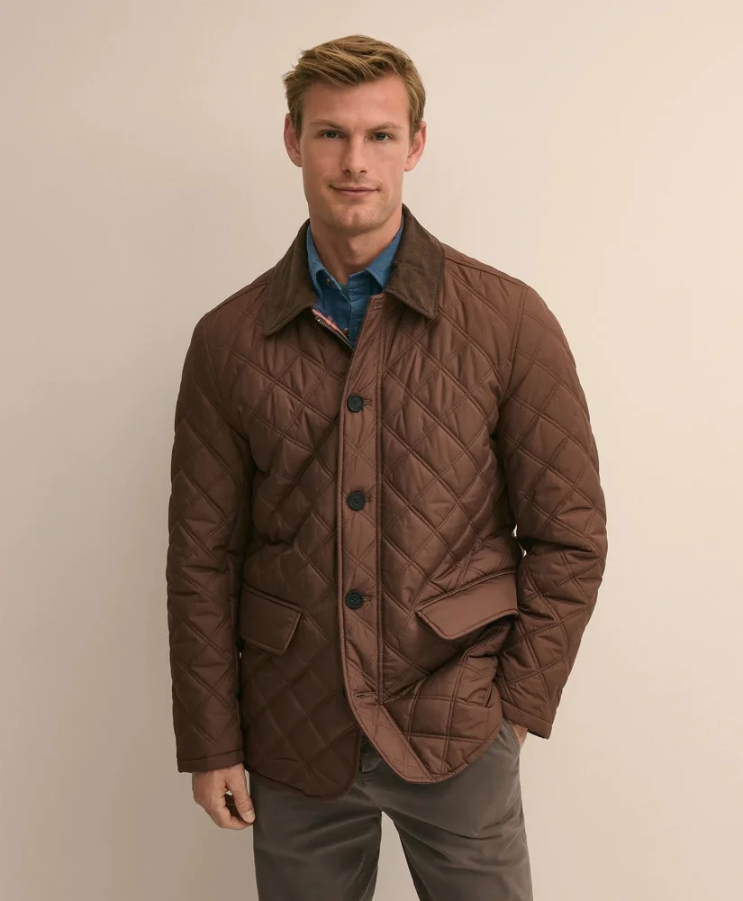 Diamond-Quilted Walking Coat - 1