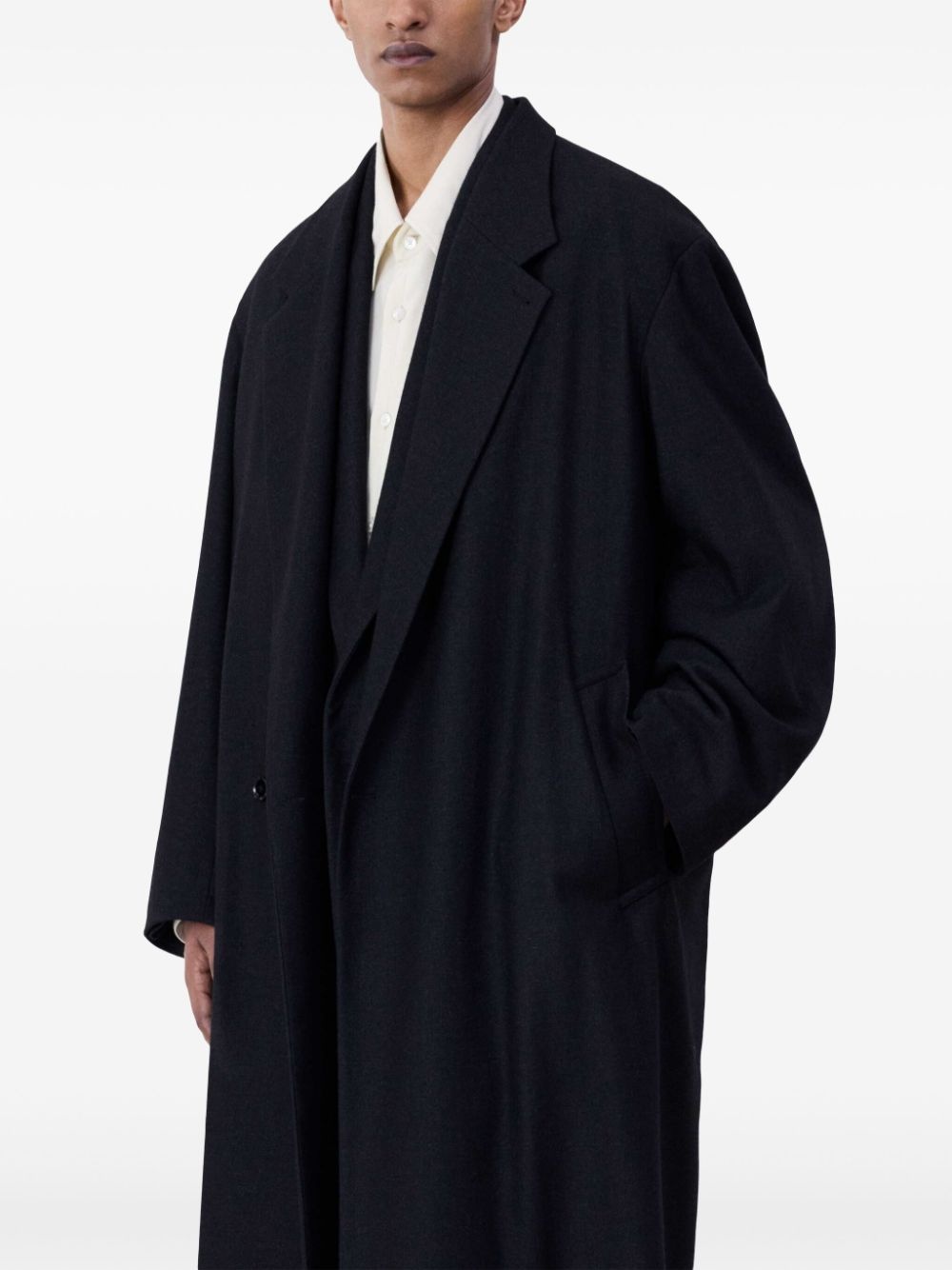 double breasted maxi-coat - 4