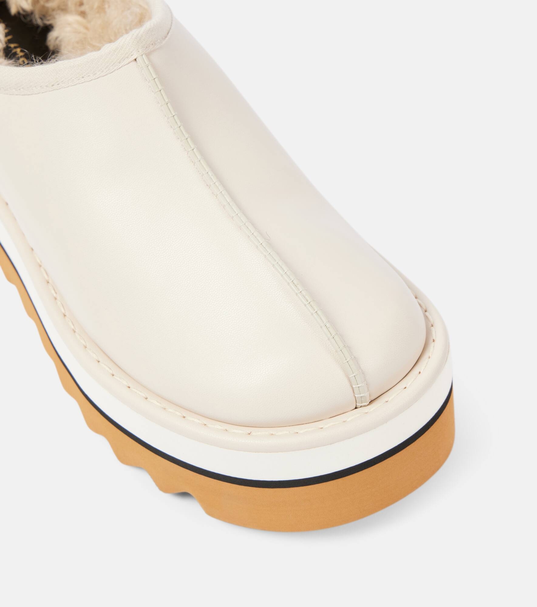 Sneak-Elyse faux fur-lined faux leather mules - 5