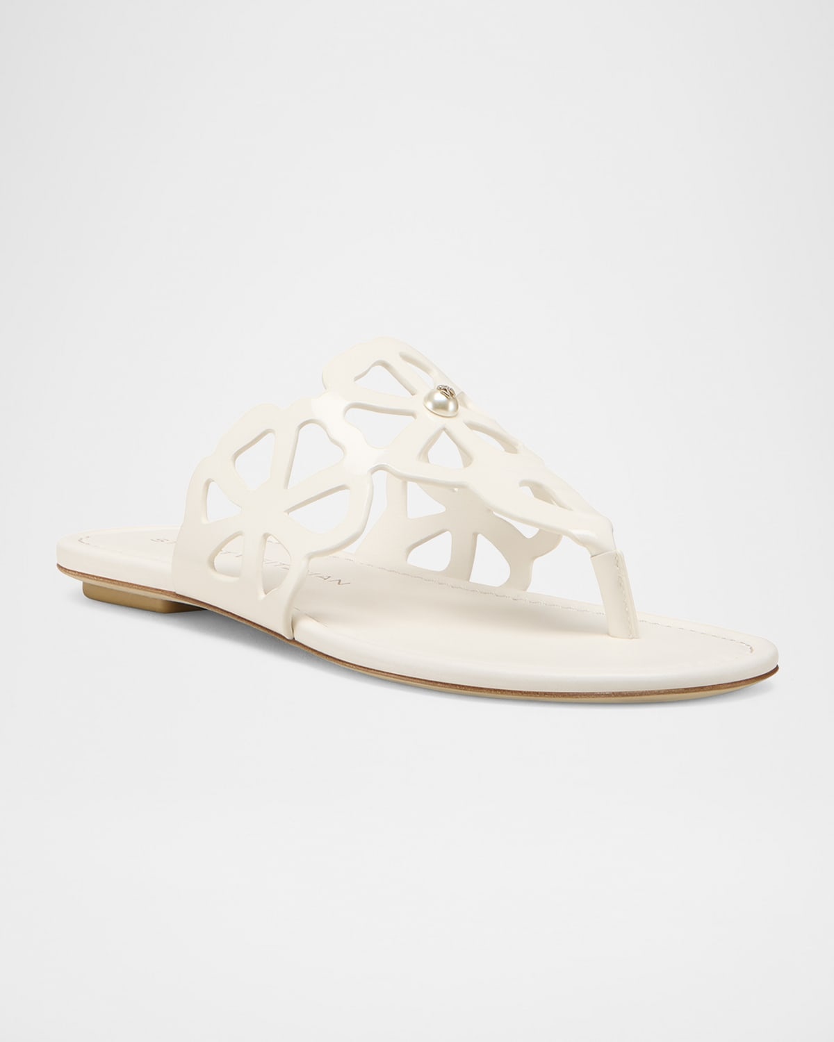 Jasmine Patent Cutout Thong Sandals - 2