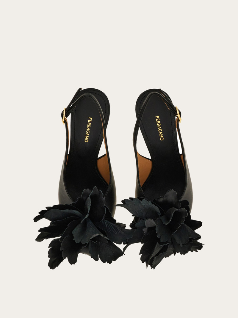 FERRAGAMO Flower embellished slingback outlook