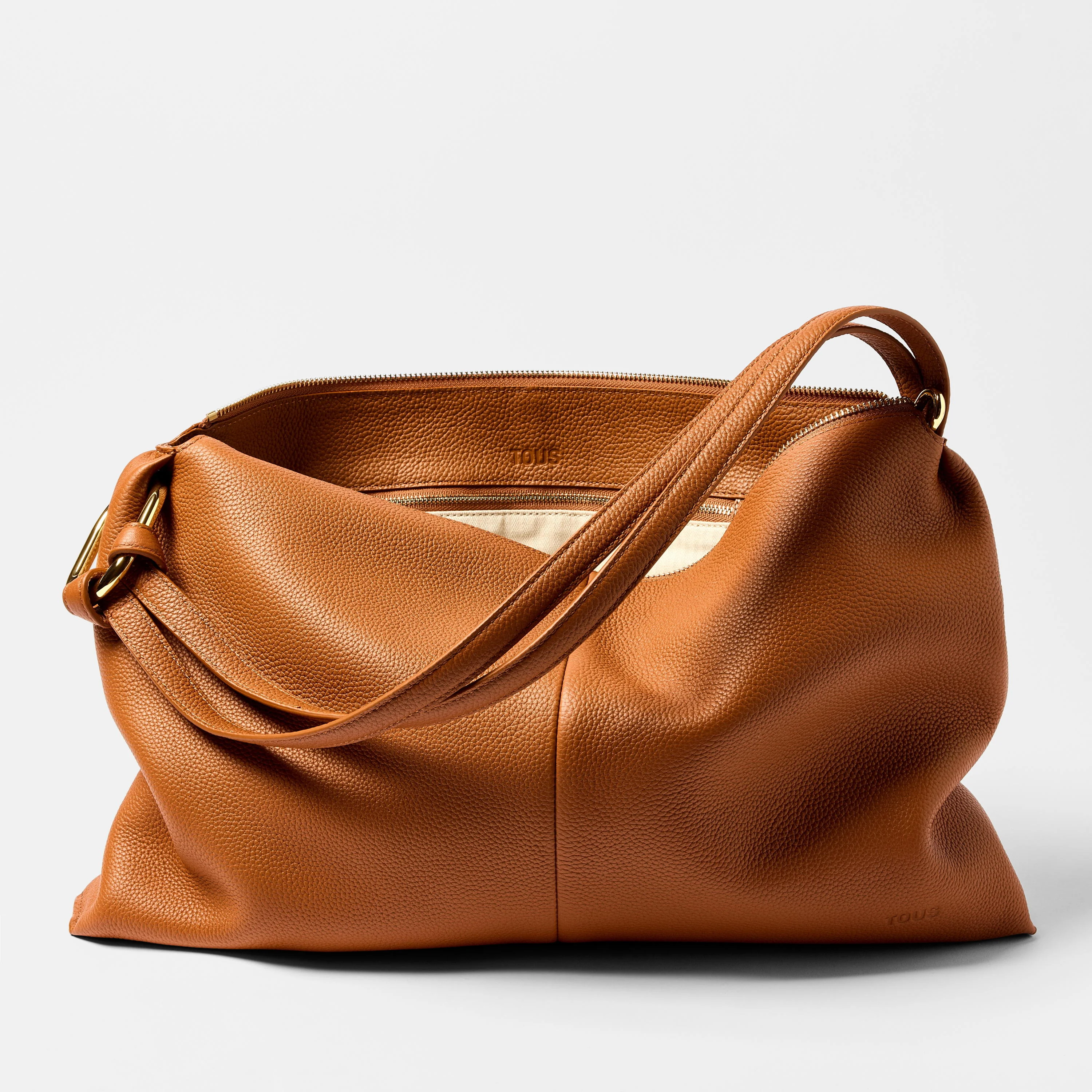 Camel-colored Shoulder leather bag TOUS Hold - 1