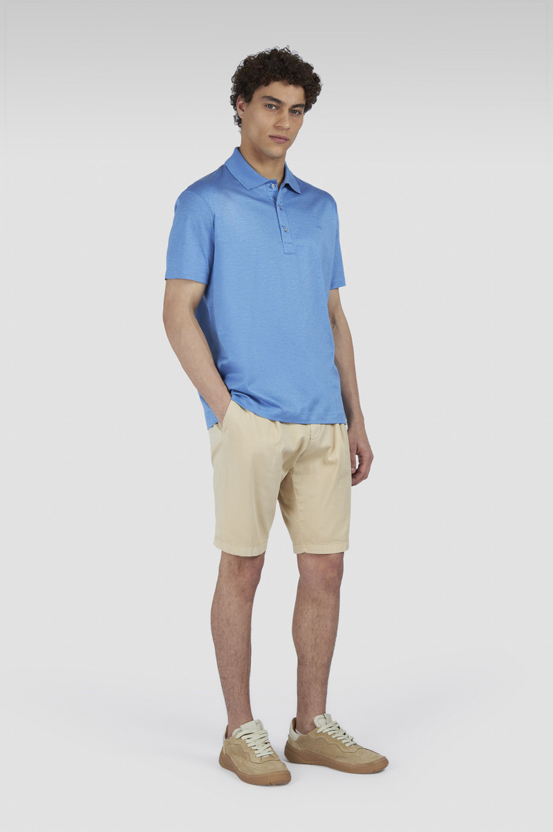 Paul & Shark SILVER POLO IN PERLÉ COTTON JERSEY outlook